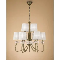 Luminaires Mantra Suspensions|Suspension Mantra LOEWE Brun, 9 lumières