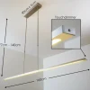 hofstein Éclairage Led|Suspension Masterlight LED Aluminium, Nickel mat, 1 lumière