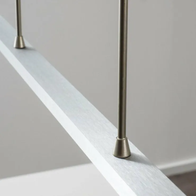 hofstein Éclairage Led|Suspension Masterlight LED Aluminium, Nickel mat, 1 lumière