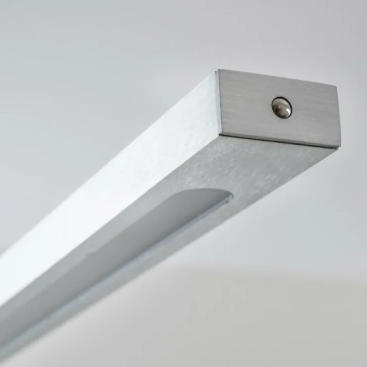 hofstein Éclairage Led|Suspension Masterlight LED Aluminium, Nickel mat, 1 lumière