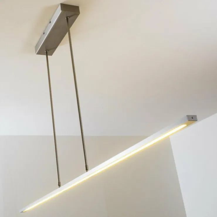 hofstein Éclairage Led|Suspension Masterlight LED Aluminium, Nickel mat, 1 lumière