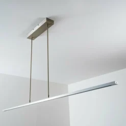 hofstein Éclairage Led|Suspension Masterlight LED Aluminium, Nickel mat, 1 lumière