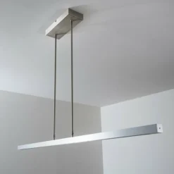 hofstein Éclairage Led|Suspension Masterlight Real LED Aluminium, Nickel mat, 1 lumière
