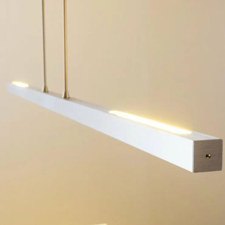 hofstein Éclairage Led|Suspension Masterlight Real LED Aluminium, Nickel mat, 1 lumière