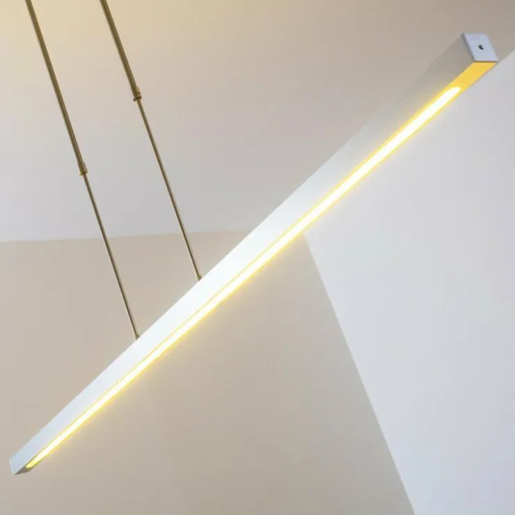 hofstein Éclairage Led|Suspension Masterlight Real LED Aluminium, Nickel mat, 1 lumière