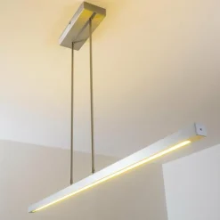 hofstein Éclairage Led|Suspension Masterlight Real LED Aluminium, Nickel mat, 1 lumière