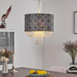Luminaires Globo Lighting Suspensions|Suspension Meldal Nickel mat, 1 lumière