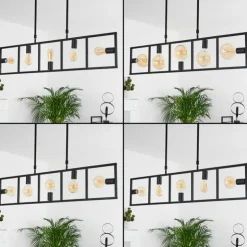 hofstein Suspensions|Suspension Nanbong Noir, 5 lumières