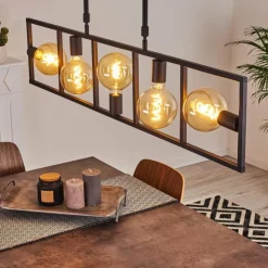 hofstein Suspensions|Suspension Nanbong Noir, 5 lumières