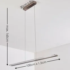 hofstein Suspensions|Suspension Nibe LED Nickel mat, 1 lumière