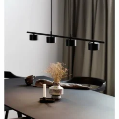 Luminaires Nordlux Éclairage Led|Suspension Nordlux CLYDE LED Noir, 4 lumières