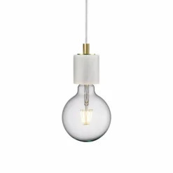 Luminaires Nordlux Suspensions|Suspension Nordlux SIV Laiton, Blanc, 1 lumière