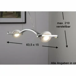 Luminaires Osram Éclairage Led|Suspension Osram Slingshot LED Chrome, 2 lumières