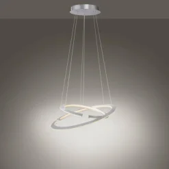 Luminaires Paul Neuhaus Éclairage Led|Suspension Paul Neuhaus ALESSA LED Argenté, 2 lumières, Télécommandes