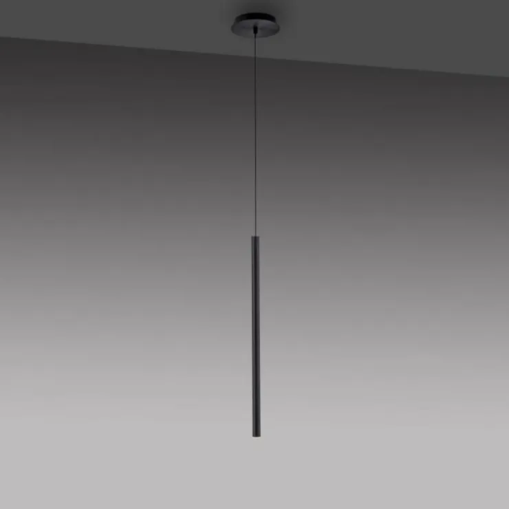 Luminaires Paul Neuhaus Éclairage Led|Suspension Paul Neuhaus FLUTE LED Noir, 1 lumière