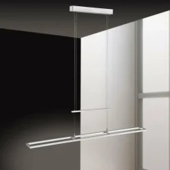 Luminaires Paul Neuhaus Suspensions|Suspension Paul Neuhaus INIGO LED Acier inoxydable, 2 lumières