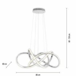 Luminaires Paul Neuhaus Éclairage Led|Suspension Paul Neuhaus KIRIBI LED Chrome, 1 lumière