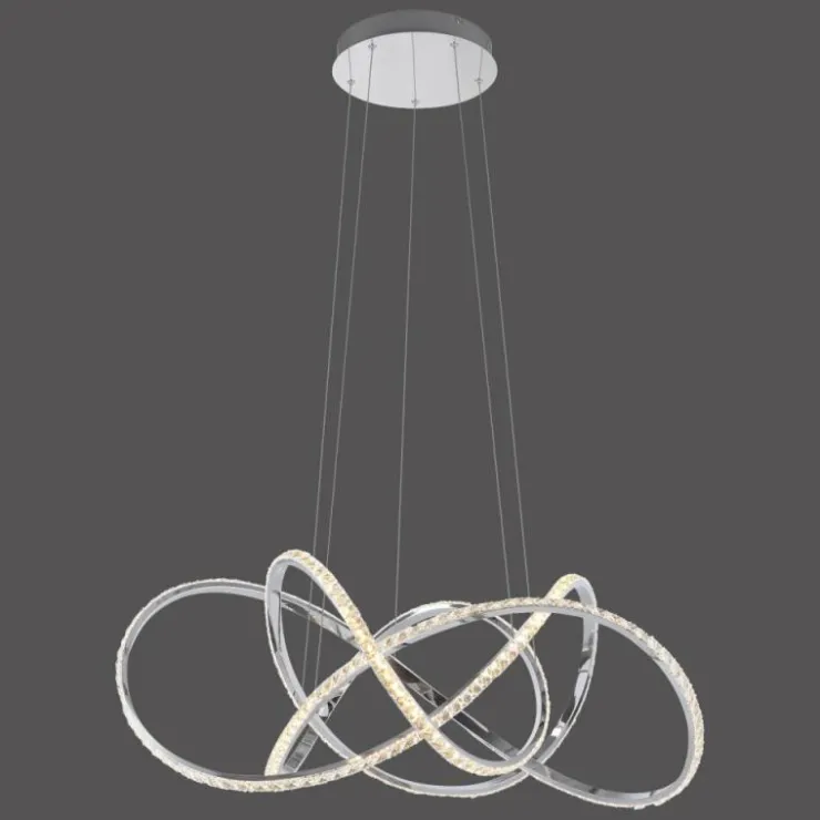 Luminaires Paul Neuhaus Éclairage Led|Suspension Paul Neuhaus KIRIBI LED Chrome, 1 lumière