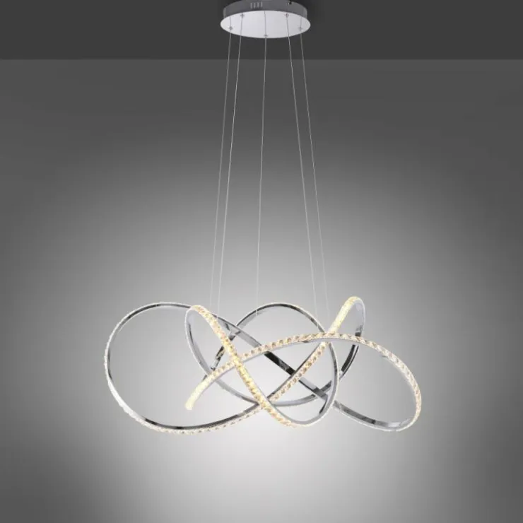 Luminaires Paul Neuhaus Éclairage Led|Suspension Paul Neuhaus KIRIBI LED Chrome, 1 lumière