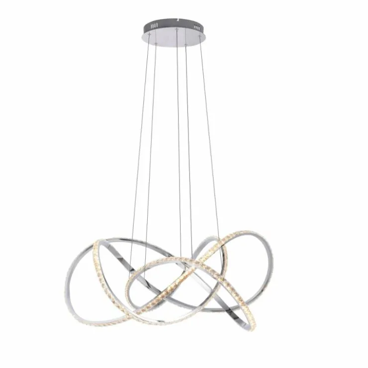 Luminaires Paul Neuhaus Éclairage Led|Suspension Paul Neuhaus KIRIBI LED Chrome, 1 lumière