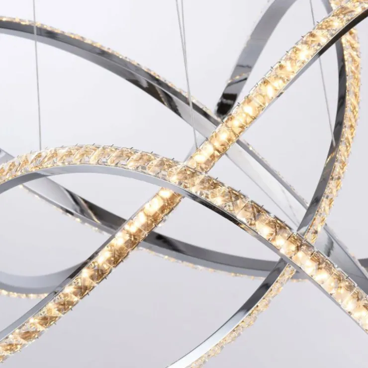 Luminaires Paul Neuhaus Éclairage Led|Suspension Paul Neuhaus KIRIBI LED Chrome, 1 lumière