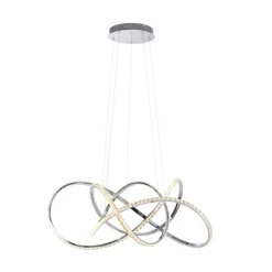 Luminaires Paul Neuhaus Éclairage Led|Suspension Paul Neuhaus KIRIBI LED Chrome, 1 lumière