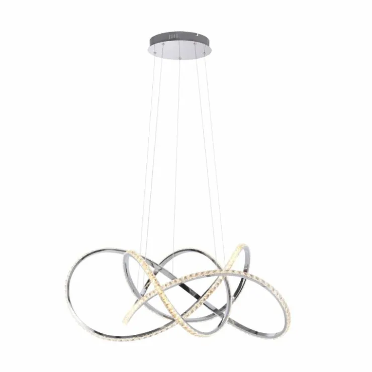 Luminaires Paul Neuhaus Éclairage Led|Suspension Paul Neuhaus KIRIBI LED Chrome, 1 lumière