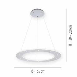 Luminaires Paul Neuhaus Éclairage Led|Suspension Paul Neuhaus PURE-COSMO LED Aluminium, 17 lumières, Télécommandes