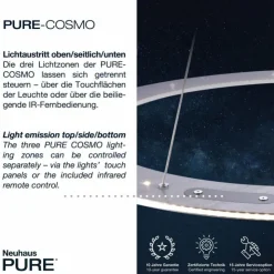 Luminaires Paul Neuhaus Éclairage Led|Suspension Paul Neuhaus PURE-COSMO LED Aluminium, 25 lumières, Télécommandes