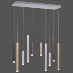 Luminaires Paul Neuhaus Suspensions|Suspension Paul Neuhaus PURE-GEMIN LED Aluminium, Noir, 10 lumières