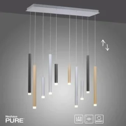 Luminaires Paul Neuhaus Suspensions|Suspension Paul Neuhaus PURE-GEMIN LED Aluminium, Noir, 10 lumières