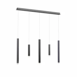 Luminaires Paul Neuhaus Suspensions|Suspension Paul Neuhaus PURE-GEMIN LED Aluminium, Noir, 5 lumières