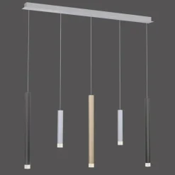 Luminaires Paul Neuhaus Éclairage Led|Suspension Paul Neuhaus PURE-GEMIN LED Aluminium, Laiton, Noir, 5 lumières