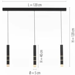 Luminaires Paul Neuhaus Éclairage Led|Suspension Paul Neuhaus PURE-VEGA LED Noir, 9 lumières