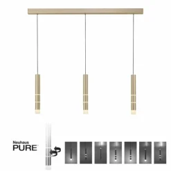 Luminaires Paul Neuhaus Suspensions|Suspension Paul Neuhaus PURE-VEGA LED Laiton, 9 lumières