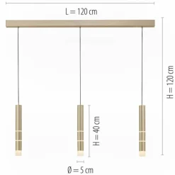 Luminaires Paul Neuhaus Suspensions|Suspension Paul Neuhaus PURE-VEGA LED Laiton, 9 lumières