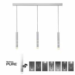 Luminaires Paul Neuhaus Éclairage Led|Suspension Paul Neuhaus PURE-VEGA LED Aluminium, 3 lumières