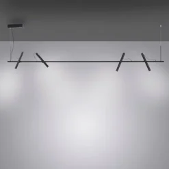 Luminaires Paul Neuhaus Éclairage Led|Suspension Paul Neuhaus PURE-TUTUA LED Noir, 4 lumières