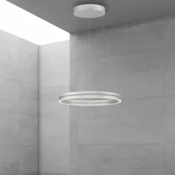 Luminaires Paul Neuhaus Éclairage Led|Suspension Paul Neuhaus PURE E-LOOP LED Argenté, 2 lumières, Télécommandes