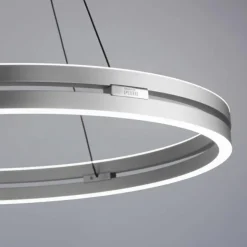Luminaires Paul Neuhaus Éclairage Led|Suspension Paul Neuhaus PURE E-LOOP LED Argenté, 2 lumières, Télécommandes