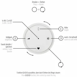 Luminaires Paul Neuhaus Éclairage Led|Suspension Paul Neuhaus PURE E-MOTION LED Argenté, 1 lumière, Télécommandes