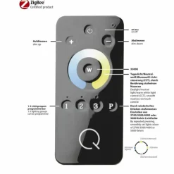 Suspension Paul Neuhaus Q-MALINA LED Nickel mat, 2 lumières, Télécommandes