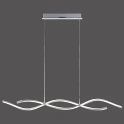 Suspension Paul Neuhaus Q-MALINA LED Nickel mat, 2 lumières, Télécommandes