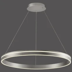 Suspension Paul Neuhaus Q-VITO LED Acier inoxydable, 1 lumière, Télécommandes