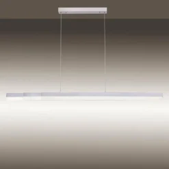Suspension Paul Neuhaus Q-TOWER LED Aluminium, 3 lumières, Télécommandes