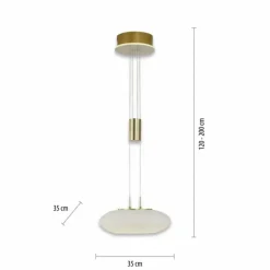 Suspension Paul Neuhaus Q-ETIENNE LED Laiton, 1 lumière, Télécommandes