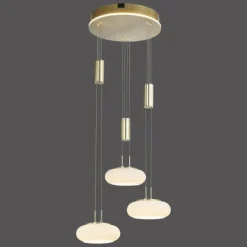 Suspension Paul Neuhaus Q-ETIENNE LED Laiton, 3 lumières, Télécommandes