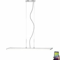 Suspension Paul Neuhaus Q-Riller LED Chrome, 14 lumières, Télécommandes, Changeur de couleurs
