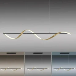 Suspension Paul Neuhaus Q-SWING LED Anthracite, Or, 1 lumière, Télécommandes