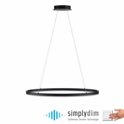 Luminaires Paul Neuhaus Éclairage Led|Suspension Paul Neuhaus TITUS LED Anthracite, 1 lumière